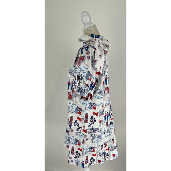 Pittypats Ole Miss Toile Wren Mini Dress Womens Size Large New Short Sleeve - Picture 9 of 16